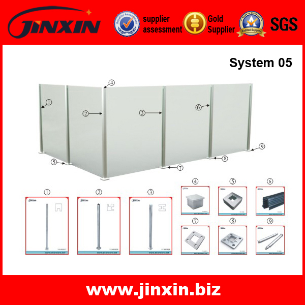 H:1100/1200MM Sqaure Channel Post System(NEW)