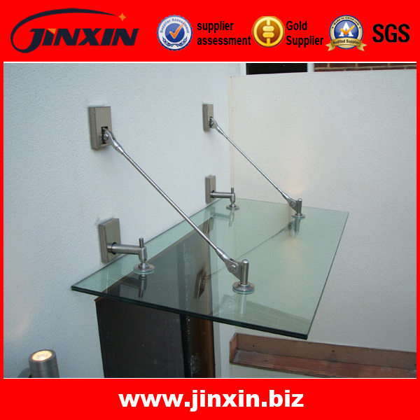 Stainless steel glass canopy for doors and windows